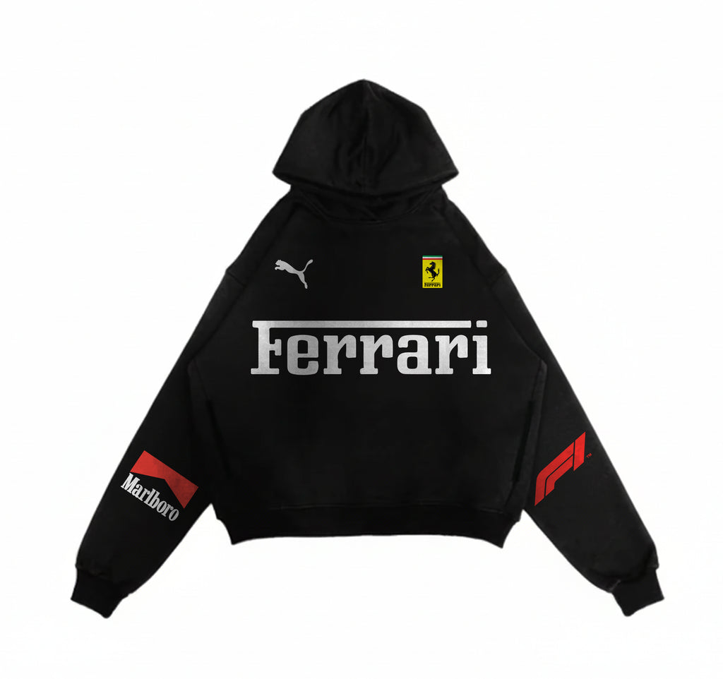 Ferrari Racing Hoodie – Premium | F1 Style Black