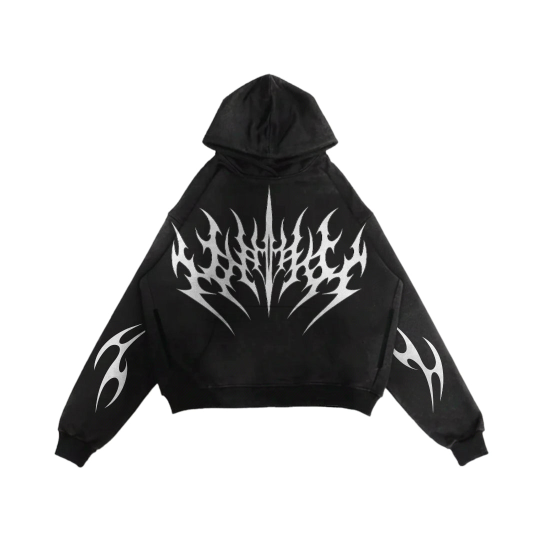 Shadow Forge – Obsidian Hoodie