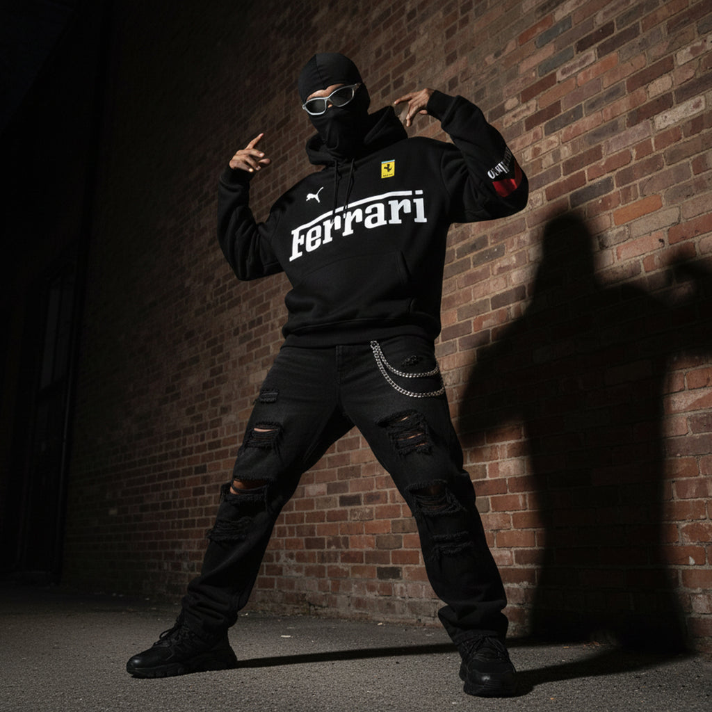 Ferrari Racing Hoodie – Premium | F1 Style Black